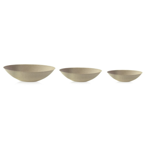 Ciotola "BioNchic" ovale in polpa di canna da zucchero scura 240x145mm H63mm 1000ml
