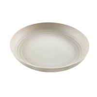 Piatto Huskly riutilizzabile in materiale composito beige  H30mm