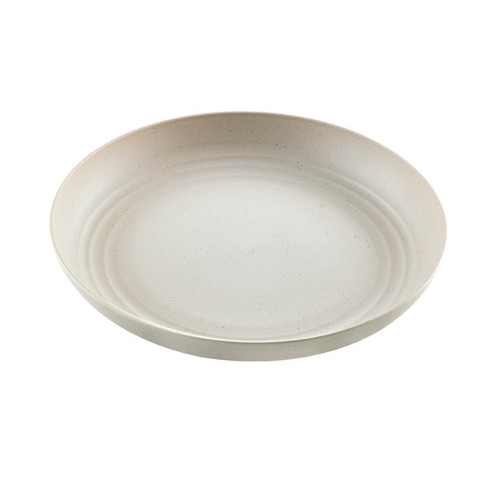 Piatto Huskly riutilizzabile in materiale composito beige  H30mm