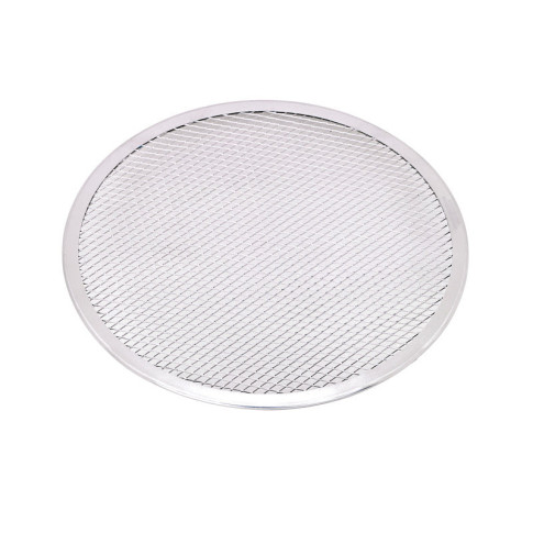 Griglia per pizza rotonda in alluminio con base forata  H4mm