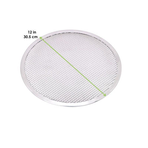 Griglia per pizza rotonda in alluminio con base forata  H4mm