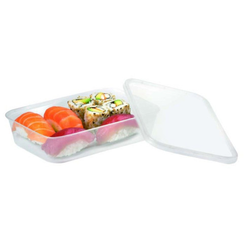 Contenitore rotondo traslucido in PP con coperchio 173x120mm H37mm 500ml