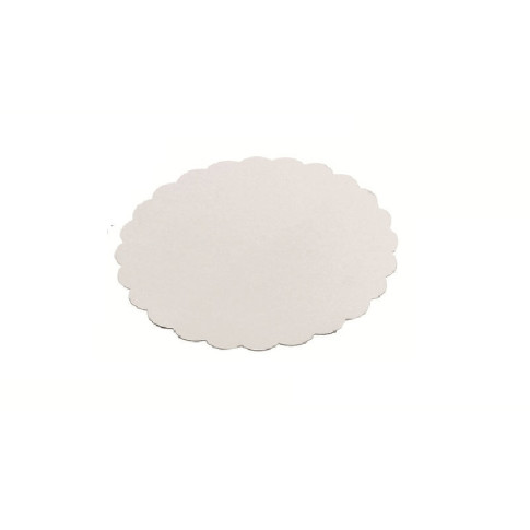 Cartone tondo bianco con bordo decorato