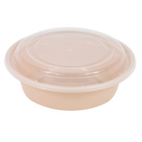 Contenitore beige in PP con coperchio trasparente (PP5)  H67mm 980ml
