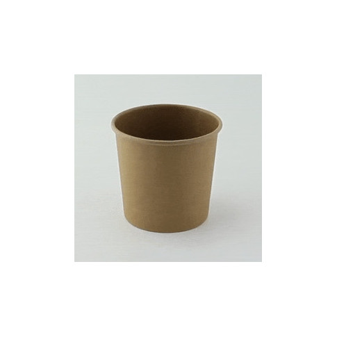 Contenitore in cartone kraft per alimenti caldi e freddi  H89mm 360ml
