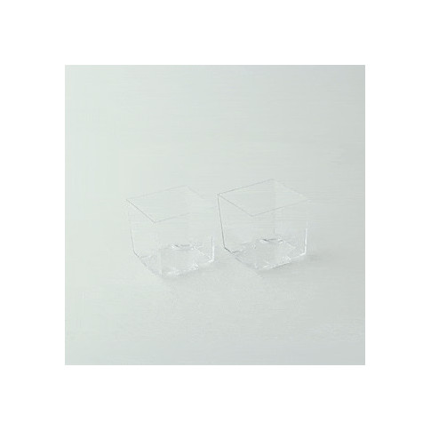 Contenitore fingerfood  "Kara" in PS trasparente 45x45mm H43mm 60ml