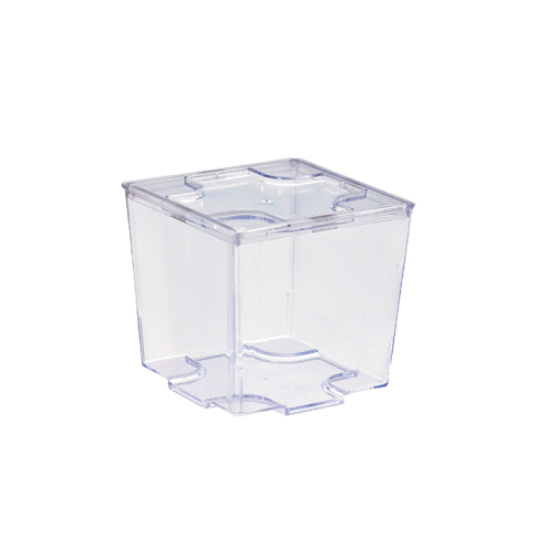 Contenitore fingerfood  "Kara" in PS trasparente 45x45mm H43mm 60ml