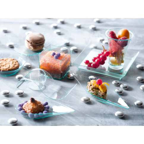 Contenitore fingerfood  "Kara" in PS trasparente 45x45mm H43mm 60ml