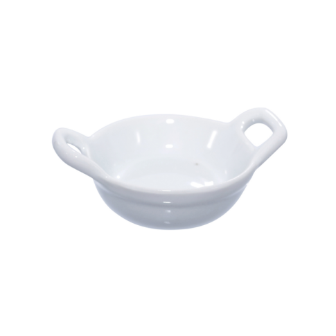 Piattino in porcellana bianca 85x60mm H30mm