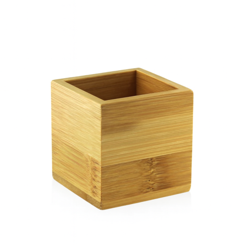 Porta utensili in bamboo 60x60mm H60mm