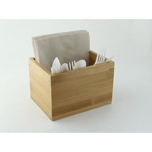 Porta utensili in bamboo  160x120mm H105mm