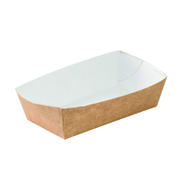 Vaschetta in cartone kraft e interno bianco 120x60mm H37mm 350ml