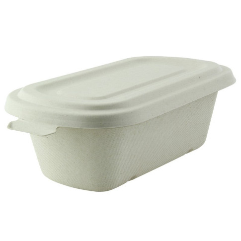 Vaschetta in polpa di canna da zucchero scura 230x135mm H77mm 1350ml