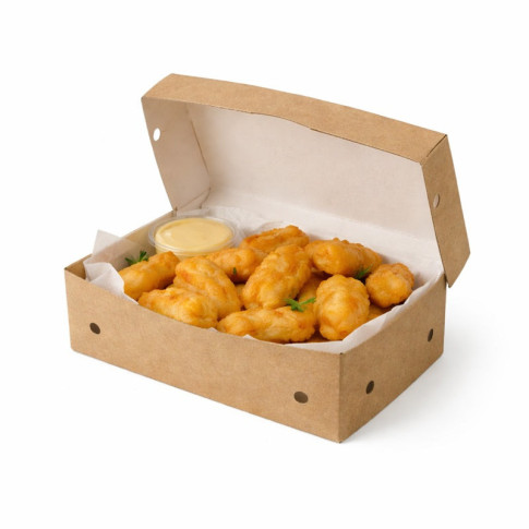 Scatola Kraft XL per Nuggets  180x105mm H70mm