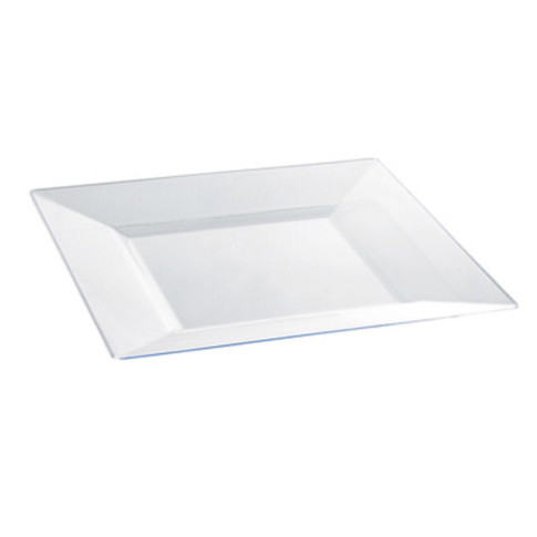 Piatto "Quadra" in PS riutilizzabile trasparente 280x280mm H40mm