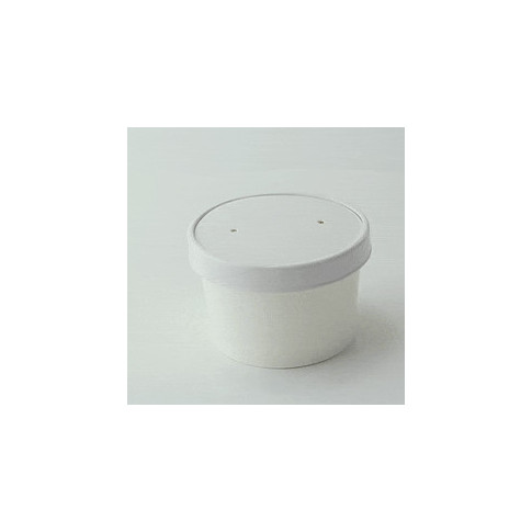 Contenitore in cartone bianco per alimenti caldi e freddi  H61mm 230ml