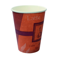 Bicchiere cartone stampa Cafè Latte Chocolate (PAP20)  H111mm 350ml