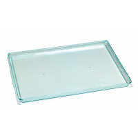 Vassoio "Klarity" in PS verde trasparente 380x274mm H18mm