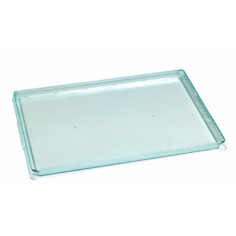 Vassoio "Klarity" in PS verde trasparente 380x274mm H18mm