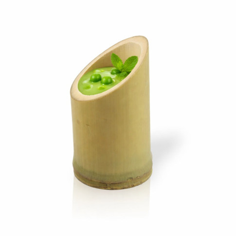 Tubo di bambù taglio obliquo"Asahi"   H90mm 60ml