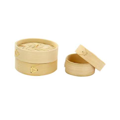 Mini vaporiera "Dimys" in bambù con coperchio  H50mm