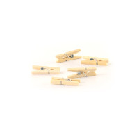 Mini mollette per bucato in legno  H25mm