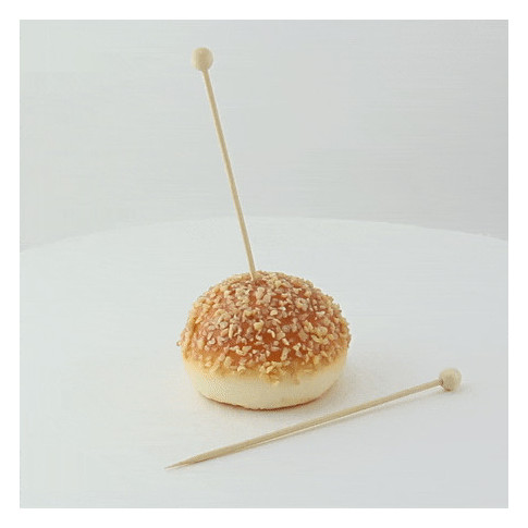 Stecchino in bamboo pallina naturale (FOR50) 140