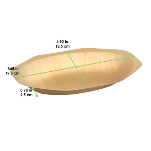 Piatto ovale "Scandinavia" in legno 195x125mm H25mm