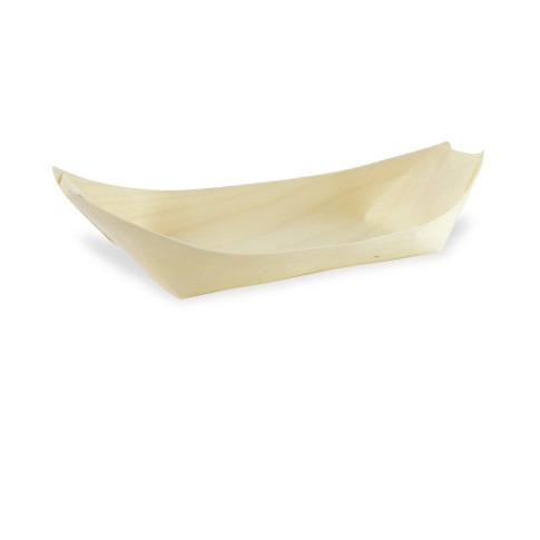 Vaschetta in legno a forma di barca 220x105mm H30mm