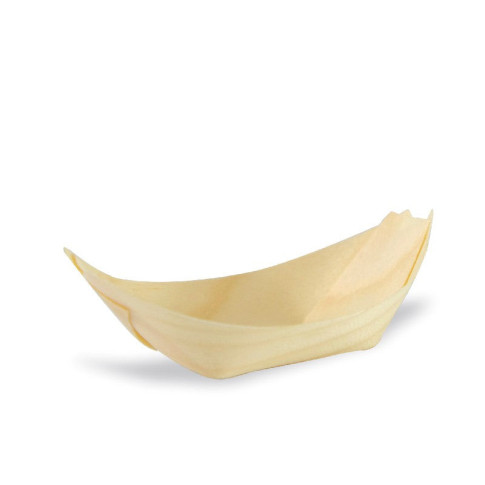 Vaschetta in legno a forma di barca 65x40mm H20mm