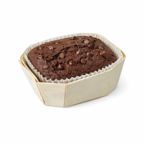 Stampo da forno in legno con pirottino in carta 100x70mm H37mm 120ml