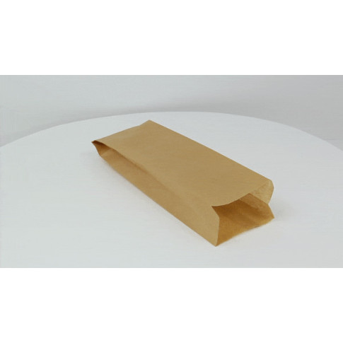 Sacchetto per panino in carta scura con finestra 120x40mm H340mm