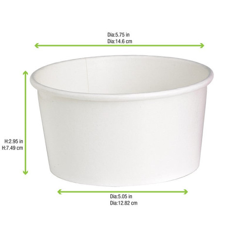Insalatiera "Buckaty" multiuso, tonda in cartone bianco   H75mm 900ml