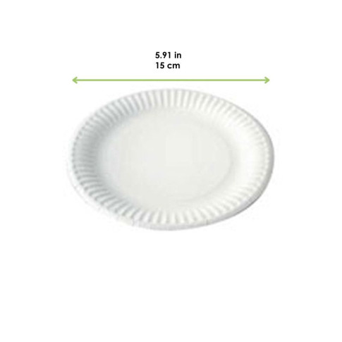 Piatto in cartone bianco