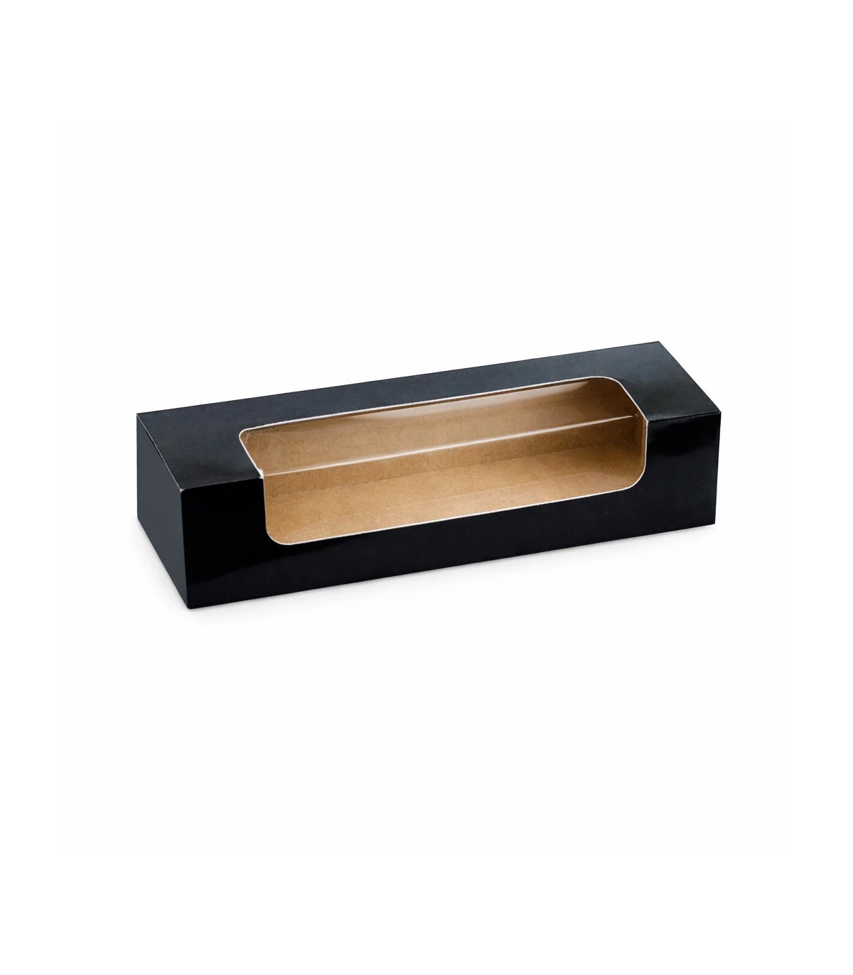 BAKIPACK 25 Scatole Per Macaron Oro - Finestra Trasparenti, Per 6 Macaron - Dimensioni 18,5x4,8x4,8 Cm - Ideali Per Dolci, Dessert, Regali Fai-da-te