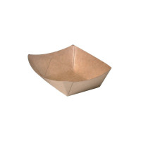 Barchetta in cartone kraft laminato in PE antiunto 140x100mm H30mm 220ml