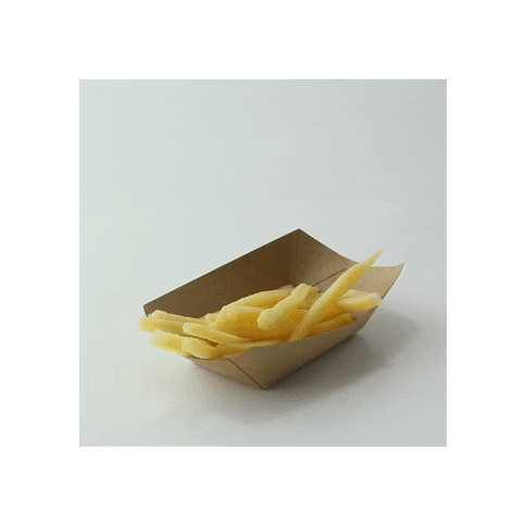 Barchetta in cartone kraft laminato in PE antiunto 140x100mm H30mm 220ml
