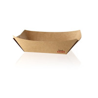 Barchetta in cartone kraft laminato in PE antiunto 160x120mm H32mm 300ml