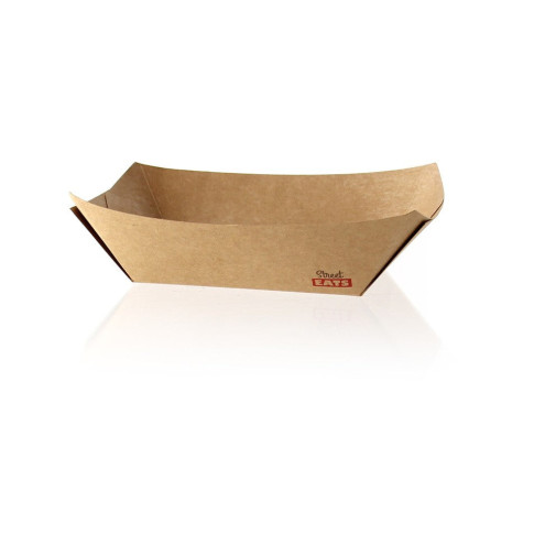 Barchetta in cartone kraft laminato in PE antiunto 160x120mm H32mm 300ml