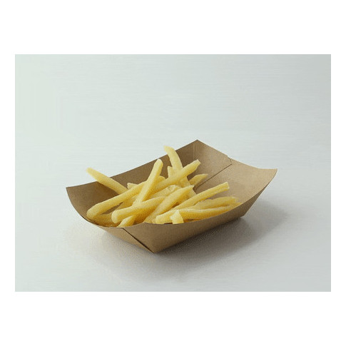 Barchetta in cartone kraft laminato in PE antiunto 160x120mm H32mm 300ml