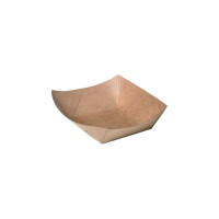 Barchetta in cartone kraft laminato in PE antiunto 120x85mm H20mm 100ml