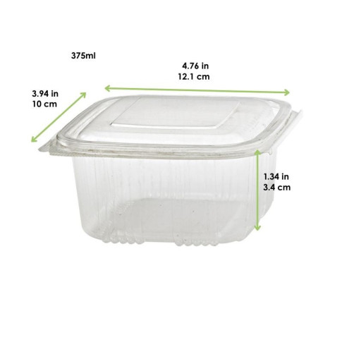 Barchetta in PP con coperchio a cerniera 121x100mm H34mm 375ml