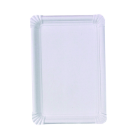 Piatto in cartone bianco 260x180mm