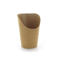 Bicchiere da snack in cartone kraft  H98mm