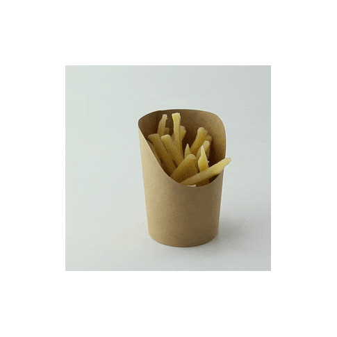 Bicchiere da snack in cartone kraft  H98mm