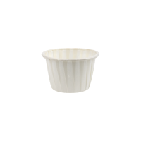 Coppetta in carta bianca plissettata anche per cottura in forno  H28mm 30ml