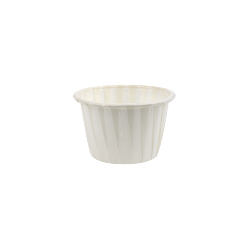Coppetta in carta bianca plissettata anche per cottura in forno  H28mm 30ml