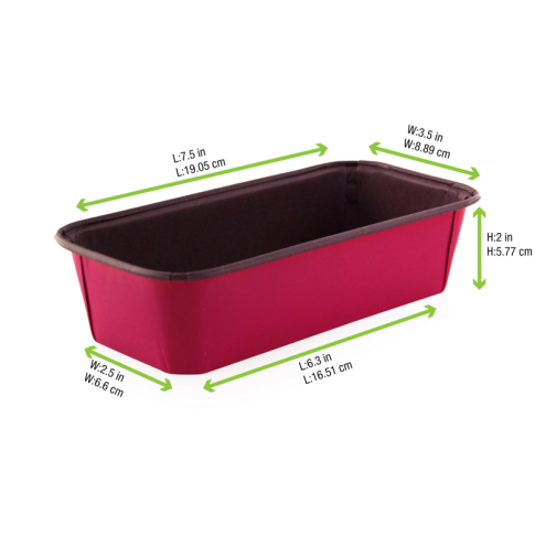 Stampo da forno in carta kraft e rosa 193x93mm H50mm 750ml