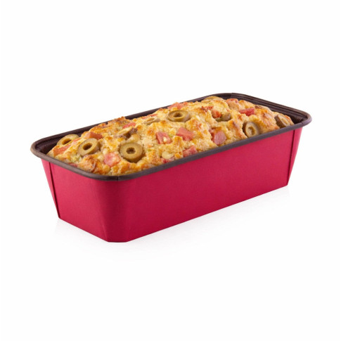 Stampo da forno in carta kraft e rosa 193x93mm H50mm 750ml