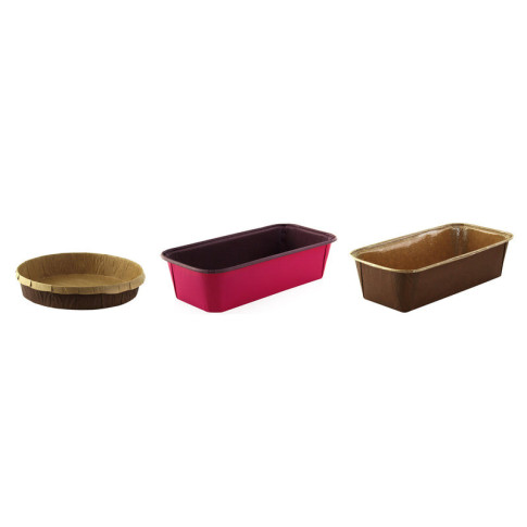 Stampo da forno in carta kraft e rosa 193x93mm H50mm 750ml
